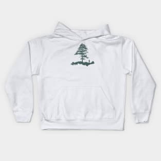 Walk in nature, being outdoors, hiking in pine tree forest Kids Hoodie
